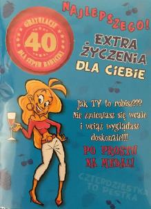 Opakowanie Karnet Party naklejany B6 + koperta Urodziny 40 wzór nr 07 (opakowanie 2 sztuki)