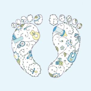 Opakowanie Karnet Swarovski kwadrat CL1909 Narodziny chłopiec