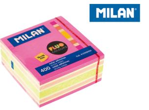 Opakowanie Karteczki fluo mix Milan kostka 76 x 76 mm 400 sztuk