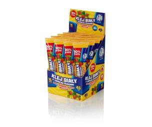 Opakowanie Klej biały zapachowy poziomka 45 ml (16szt) ASTRA