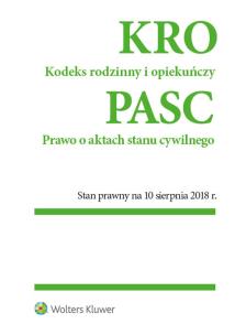 Okładka książki Kodeks rodzinny i opiekuńczy Prawo o aktach stanu cywilnego