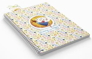 Opakowanie Kołonotatnik ozdobny Księżyc B5 80 kartek w kratkę z zakładką