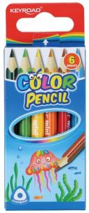 Opakowanie KREDKI MINI TRÓJKĄTNE KEYROAD 6 KOLORÓW