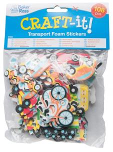 Opakowanie Naklejki piankowe Transport 108 sztuk mix wzorów