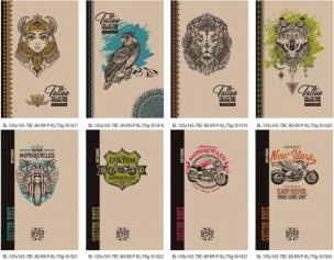 Okładka książki Notatnik ozdobny 105x165/80K kratka TW FRESH