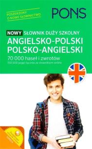 Okładka książki Nowy słownik duży szkolny ang-pol-ang w.2 PONS