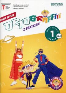 Ortograffiti z Bratkiem 1 zeszyt ćw. 1 OPERON. Autor: Mańkowska Izabela, Rożyńska Małgorzata. Multiszop.pl Okładka książki Ortograffiti z Bratkiem 1 zeszyt ćw. 1 OPERON