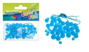 Opakowanie Ozdoba dekoracjna koraliki plstikowe niebieskie