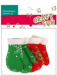 Opakowanie Ozdoba dekoracyjna filc rękawice 4el