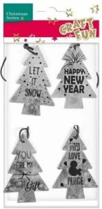 Opakowanie Ozdoba dekoracyjna zawieszka metalowa 4el