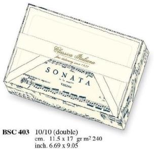 Opakowanie Papeteria box 10 karnetów i 10 kopert BSC 403