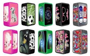 Opakowanie Piórnik szkolny GIMBOO, z wyposażeniem, 3 komory, mix kolorów