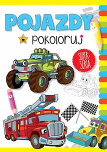 Okładka książki Pojazdy. Pokoloruj