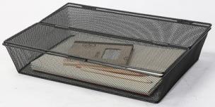 Opakowanie Pojemnik na dokumnety zamykany A4 metalowy czarny