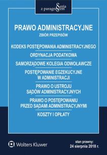 Okładka książki Prawo administracyjne Zbiór przepisów