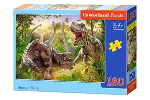 Puzzle 180 Dinosaur Battle. Wydawca: Castorland. Multiszop.pl Opakowanie Puzzle 180 Dinosaur Battle