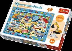 Opakowanie Puzzle 70 ''Obserwacyjne'' Odwiedzamy plac bud.TREFL