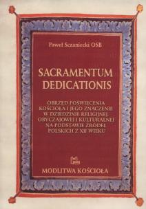 Okładka książki Sacramentum dedicationis