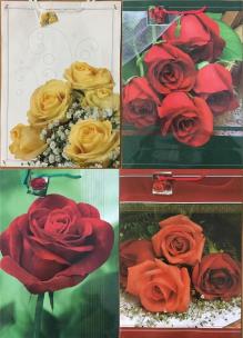 Opakowanie Torebka ozdobna laminowana PL-9 zestaw 35 róże