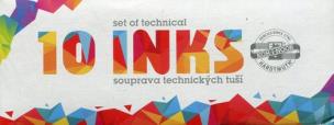 Opakowanie Tusz kreślarski 10 kolorów