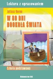 Okładka książki W 80 dni dookoła świata z opracowaniem