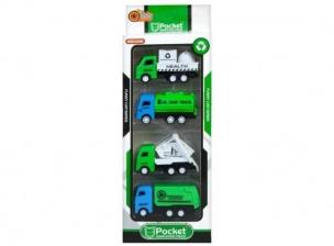 Opakowanie Zestaw auta śmieciarki 8cm 4el