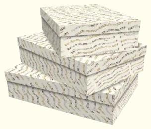 Opakowanie Zestaw pudełek ozdobnych Musica (3 sztuki)