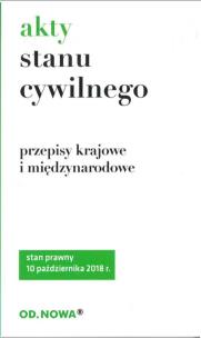 Okładka książki AKTY STANU CYWILNEGO