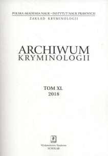 Opakowanie Archiwum kryminologii Tom XL 2018