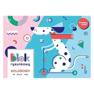 Opakowanie Blok rysunkowy kolor A4/15K HAPPY COLOR