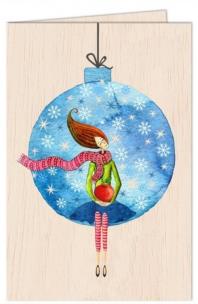 Opakowanie Karnet drewniany C6 + koperta Święta Kobieta