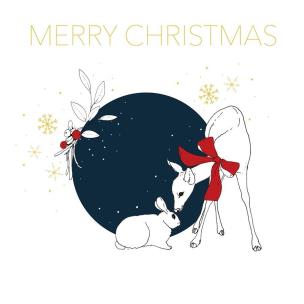 Opakowanie Karnet Swarovski kwadrat CL3202 Święta Sarna