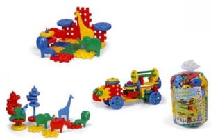 Klocki Konstrukcyjne Mix 150. Wydawca: MARIOINEX. Multiszop.pl Opakowanie Klocki Konstrukcyjne Mix 150