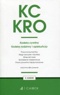 Okładka książki KODEKS CYWILNY KODEKS RODZINNY I OPIEKUŃCZY ORAZ USTAWY TOWARZYSZĄCE WYD. 6