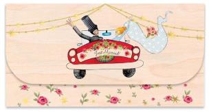 Opakowanie Koperta upominkowa drewniana Ślub