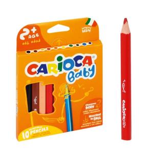 Kredki Carioca ołówkowe Baby 10 kolorów 42819. Wydawca: Carioca. Multiszop.pl Opakowanie Kredki Carioca ołówkowe Baby 10 kolorów 42819