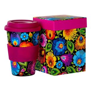 Opakowanie Kubek Bolek w pudełku - termiczny łowicki czarny