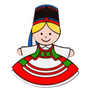 Opakowanie Magnes drewniany - Kurpianka FOLKSTAR