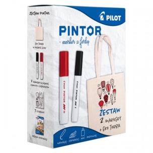 Opakowanie Marker Pintor zestaw czarny i czerw. + torba PILOT