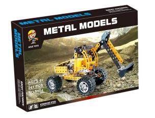 Opakowanie Metalowe klocki konstrukcyjne Koparka żółta