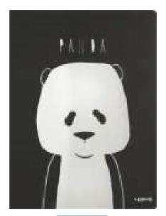 Opakowanie Notes A4/46K Czarny z Pandą