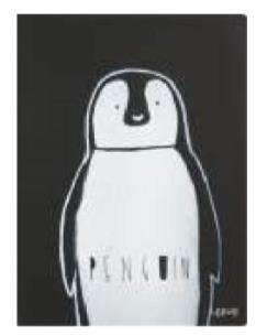 Opakowanie Notes A4/46K Czarny z Pingwinem