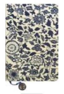 Opakowanie Notes A5/144K Biały Granatowe Liście i Kwiaty