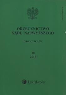 Opakowanie Orzecznictwo Sądu Najwyższego Izba Cywilna 10/2013