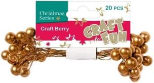 Opakowanie Ozdoba Jagody złote 20 szt. BN
