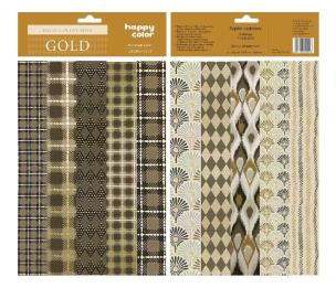 Opakowanie Papier ozdobny Gold MIX 20x29cm 10ark