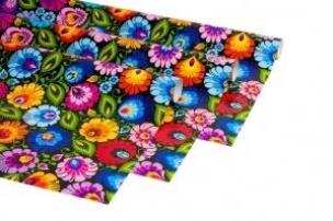 Opakowanie Papier ozdobny - łowicki czarny rolka FOLKSTAR