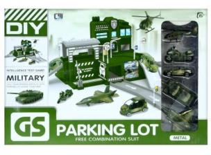 Opakowanie Parking i metalowe akcesoria wojsko
