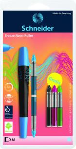 Opakowanie Pióro kulkowe SCHNEIDER Breeze NEON M niebieskie/czarne + 5 x kartridż blister