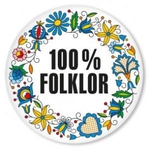 Opakowanie Przypinka duża - 100% Folkloru kaszubska 58 mm